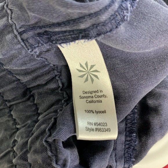 Athleta Pants 4 Elastic Waist Jogger Lyocell Blue Pockets Cropped Capri B134 - Picture 8 of 9